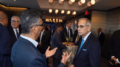 Indian Ambassador to the United States Vinay Kwatra at USISPF Business Reception (Photo/X/@AmbVMKwatra)