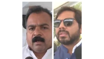 Congress MPs Manickam Tagore and Vamsi Krishna Gaddam (Photo/ANI)