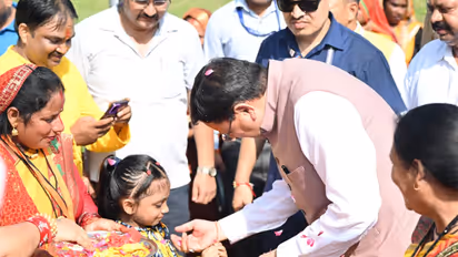 Uttarakhand CM Dhami celebrates Raksha Bandhan at Chakarpur Stadium (Photo/ANI)