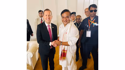 US Ambassador to India Sergio Gor with Assam Chief Minister Himanta Biswa Sarma (Photo/X@USAmbIndia)