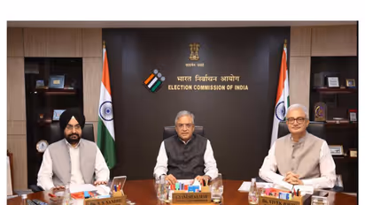 Chief Election Commissioner Gyanesh Kumar and Election Commissioners Sukhbir Singh Sandhu and Vivek Joshi (Photo/ECI)