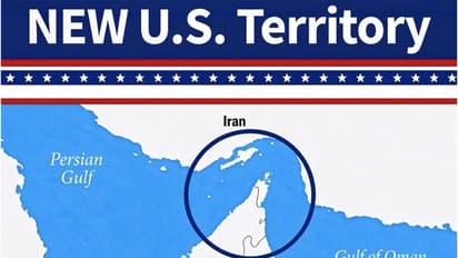 US President Donald Trump shares an image of Strait of Hormuz being depictred as "New US Territory" on his Truth Social Platform (Photo/Truth Social/@realDonaldTrump)