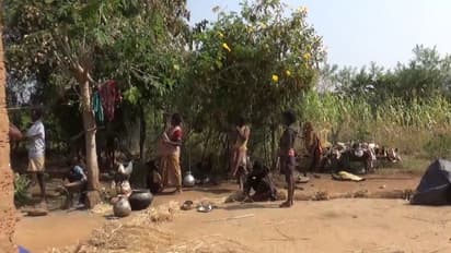 Family members of Lita and Karami Murmu in Mayurbhanj, Odisha. (Photo/ANI)