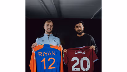 West Ham's Jarrod Bowen (left) and Riyan Parag (right) (Photo: Premier League/West Ham United)