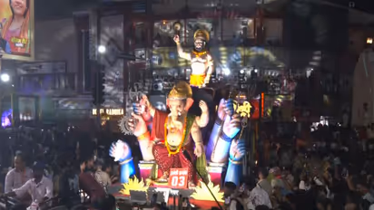 Immersion procession of Lord Ganesh idols (Image source: ANI)