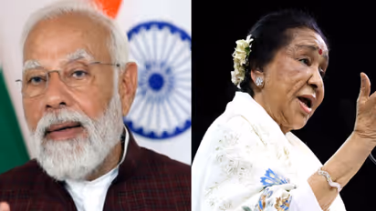 PM Modi, Asha Bhosle (Photo/ANI)