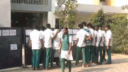 Students at the Exam Centres (photo/ANI)