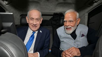 Prime Minister Narendra Modi with Israeli counterpart Benjamin Netanyahu (Photo/X@narendramodi)