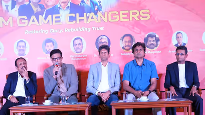 Anil Kumble, Venkatesh Prasad and Javagal Srinath (Photo: KSCA)