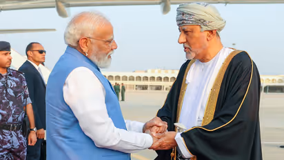 PM Modi received by Oman’s Deputy Prime Minister Sayyid Shihab bin Tariq Al Said in Muscat (Photo: X/@narendramodi)