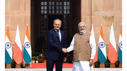 Prime Minister Narendra Modi with his Polish counterpart Donald Tusk. (Photo: X/@MEAIndia)
