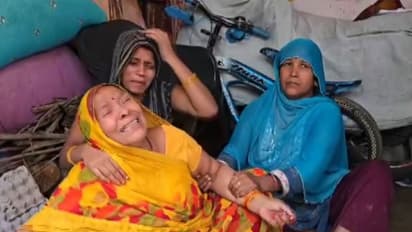 Family members of Shivanand Chaurasia, a Deoria resident and Indian seafarer, break down after hearing news of his death (Photo/ANI)