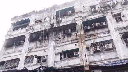 Exterior view of the building on Mirza Ghalib Street where a hotel fire killed nine people early morning, in Kolkata on August 19 (File Photo/ANI)