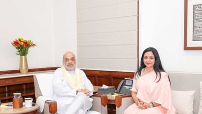 NCPI MP June Maliah meets Amit Shah (Photo/ANI)