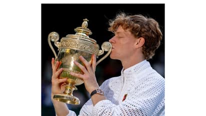 Jannik Sinner with Wimbledon 2026 men's singles title (Photo: X/@janniksin)