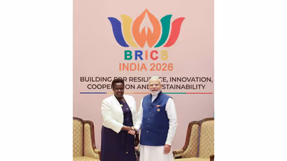 Prime Minister Narendra Modi with Vice President of Uganda Jessica Rose Epel Alupo (Photo/X@MEAIndia)