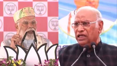 Prime Minister Narendra Modi and Congress President Mallikarjun Kharge (Photo/ANI)