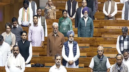 Congress MPs in Lok Sabha during 2025 winter session of Parliament (Photo/ANI)