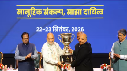 Telangana Eagle Force Director Sandeep Sandilya received the national-level award on behalf of telangana police (Photo:X/@CVAnandIPS)