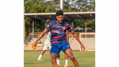 Chennaiyin FC's forward Irfan Yadwad in action during a training session (Photo: Chennaiyin FC)