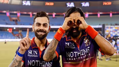 Virat Kohli with Krunal Pandya. (Photo: @krunalpandya_official Instagram)