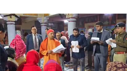 Uttar Pradesh Chief Minister Yogi Adityanath holds a 'Janta Darbar' (Photo/ANI)