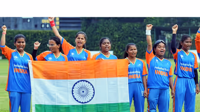Indian blind women's team celebrating the World Cup win (Photo: ANI)