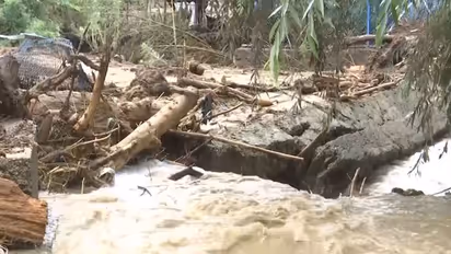 J-K: Cloudburst triggers flash flood in Anantnag's Chittergul (Photo/ANI)