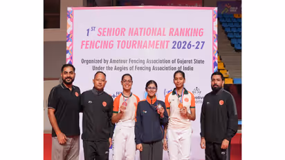 Dippanshi Netam, Jasmine and Kanupriya secured gold, silver and bronze respectively in Women's Foil. (Photo: VBF)