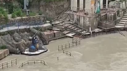 Water level ups in Rudraprayag (Photo/ANI)
