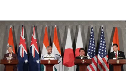 Penny Wong, S Jaishankar, Toshimitsu Motegi and Marco Rubio in New DElhi on May 26, 2026 (Photo/ANI)