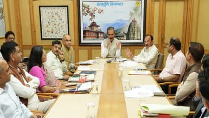 Himachal Chief Minister Sukhvinder Singh Sukhu chairing the meeting (Photo: ANI)