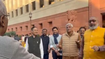 Visuals from Parliament premises (Photo/ANI)