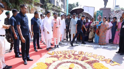 Tripura CM Manik Saha at a programme titled 'Seva Ke Rang, Rashtra Ke Sanga' (Photo/X/@DrManikSaha2)