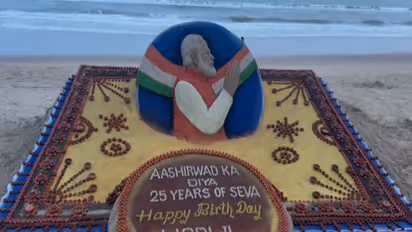 Sand Art by Sudarsan Pattnaik (Photo/ANI)