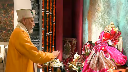 Prime Minister Narendra Modi offers prayers to Lord Ganesha on Ganesh Chaturthi (Photo/ANI)