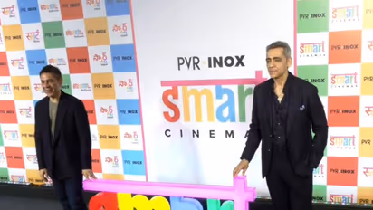 PVR Inox Executive Director Sanjeev Kumar Bijli and Managing Director of PVR INOX Ajay Bijli (Photo/ANI)