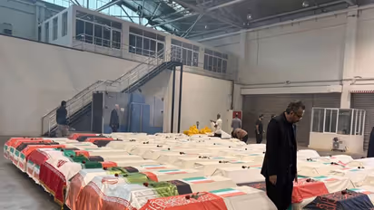 Coffins of killed IRIS Dena sailors (Photo/X/@Iran_in_India)