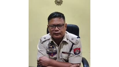 Vikram Basumatary, Officer-in-Charge, Gorchuk Police Station (Photo/ANI)