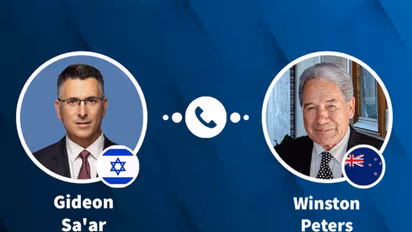 Israeli Foreign Minister Gideon Saar speaks with New Zealand Foreign Minister Winston Peters on regional security issues, including the ceasefire in Lebanon and the Hezbollah threat. (Photo: X/@gidonsaar)