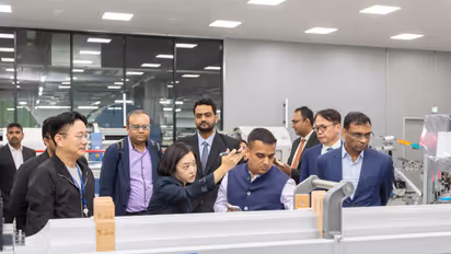 Gujarat delegation led by Deputy Chief Minister Harsh Sanghavi arrived in South Korea (Photo: Gujarat/CMO)