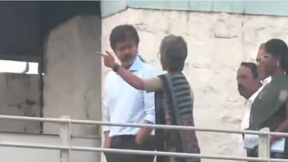 Tamil Nadu CM Vijay at Chembarambakkam Lake (Photo/ANI)