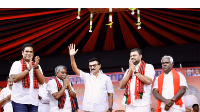 Tamil Nadu CM MK Stalin at a campaign event (Photo/@mkstalin)