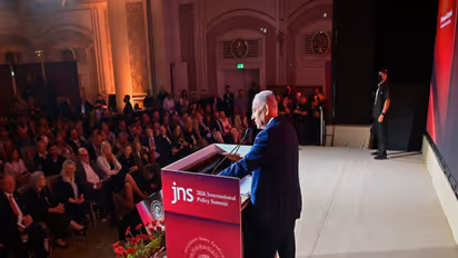 Israeli Prime Minister Benjamin Netanyahu at Jerusalem News Syndicate's (JNS) International Policy Summit 2026 (Photo/X@IsraeliPM)