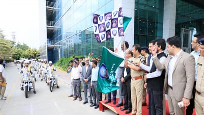 30 new CSR-funded Avenger bikes inducted into the Hyderabad Traffic Police fleet (Photo/ANI)