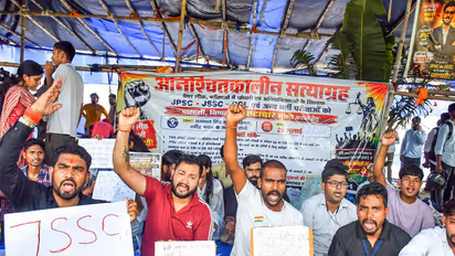 Students protest in Ranchi over exam irregularities (File Photo/ANI)