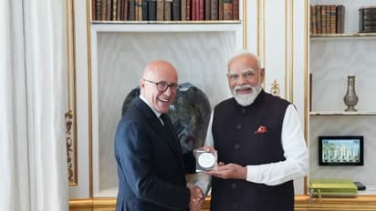 Nice Mayor Eric Ciotti with PM Modi (Photo/@eciotti)