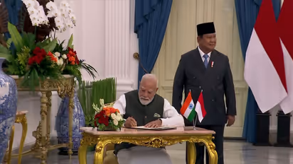 Prime Minister Narendra Modi and Indonesian President Prabowo Subianto (Photo: YouTube@NarendraModi)
