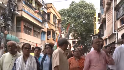TMC leaders hold protest rally in Kolkata (Photo/ANI)