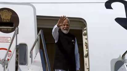 Prime Minister Narendra Modi departs for Delhi after attending 26th SCO Summit in Bishkek (Photo/DD/ANI)
